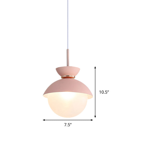 Macaron Flared Pendant Light: Gray/Blue/Pink Ideal For Dining Room
