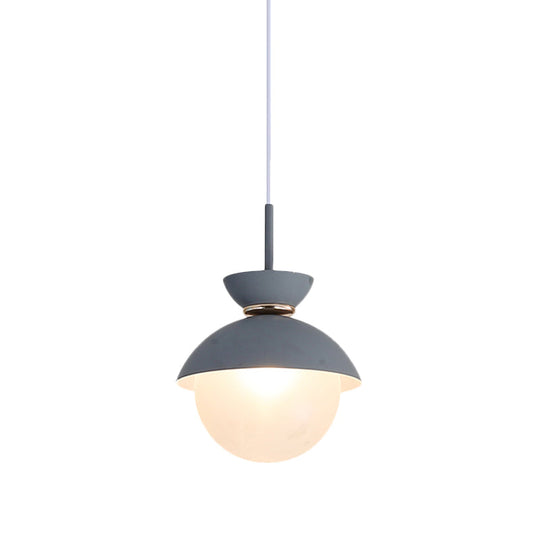 Macaron Flared Pendant Light: Gray/Blue/Pink Ideal For Dining Room