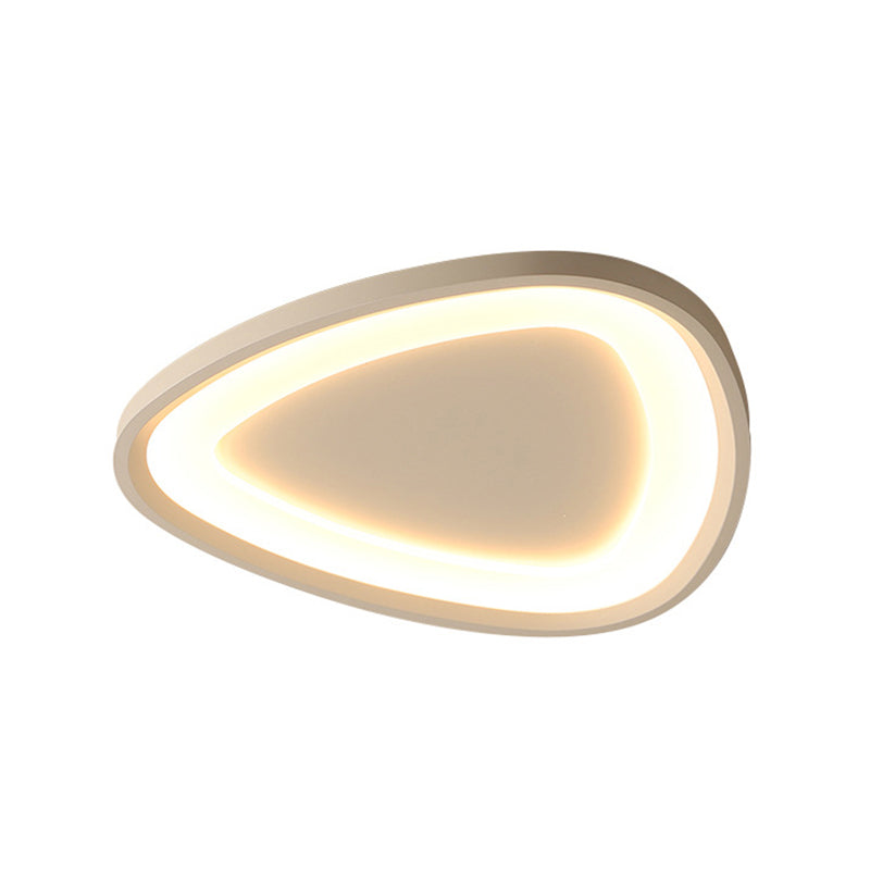 Modern Triangle Ceiling Mount Light - 18"/23.5" W - Stylish Metal LED - Flush Lighting - Warm/White - Remote Control - Dimmable