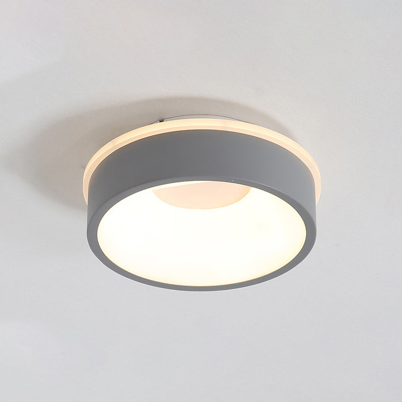 Modern Nordic LED Ceiling Light in Grey/White: Triangle, Round, or Square Design