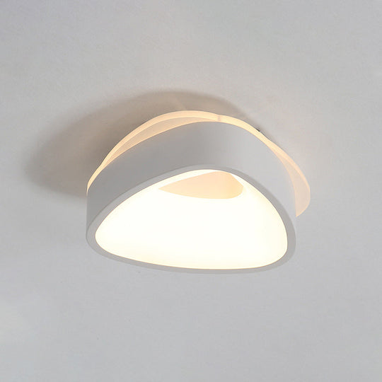 Modern Nordic LED Ceiling Light in Grey/White: Triangle, Round, or Square Design