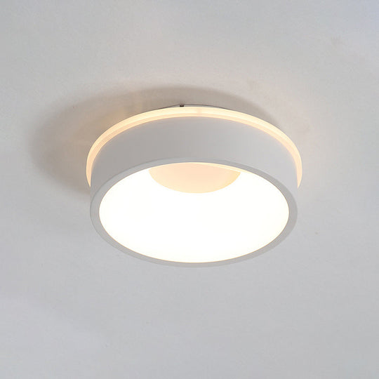 Modern Nordic LED Ceiling Light in Grey/White: Triangle, Round, or Square Design
