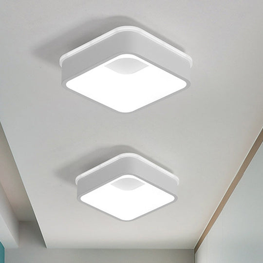 Modern Nordic LED Ceiling Light in Grey/White: Triangle, Round, or Square Design