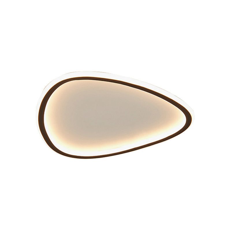 Minimalist Black Led Teardrop Metal Ceiling Light - Warm/White/3 Color Options 15/19 Width