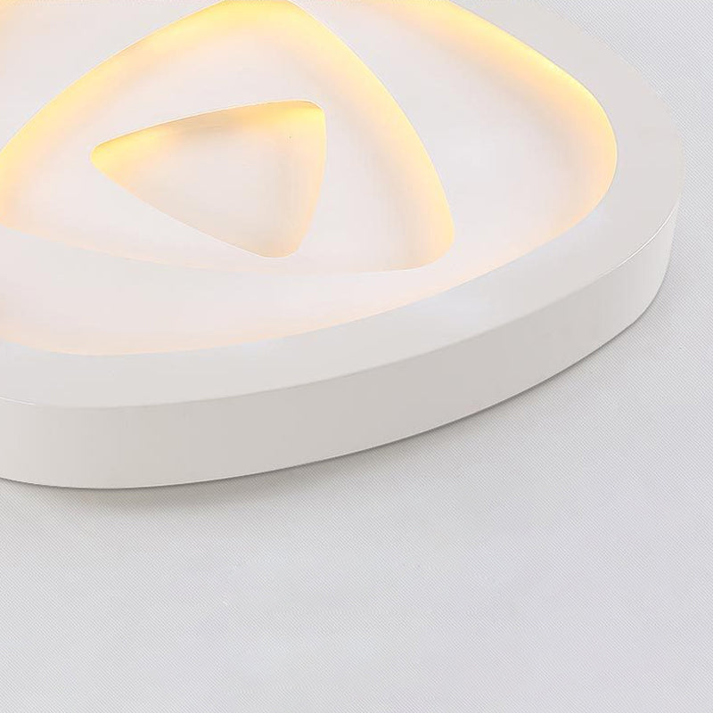 Nordic Style Triangle Ceiling Light - Acrylic White LED with Remote Control Dimming (16.5" or 19"/20.5" Width)