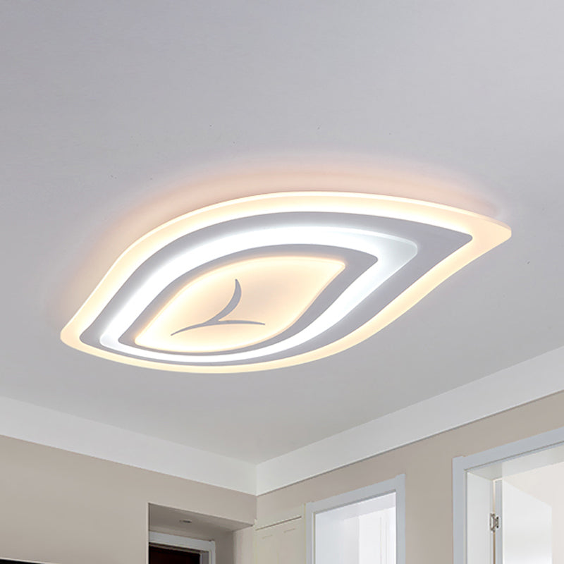 Modern Acrylic LED Ceiling Light with Stepless Dimming in Warm or White Light - 21.5"/25.5"/33.5" Wide