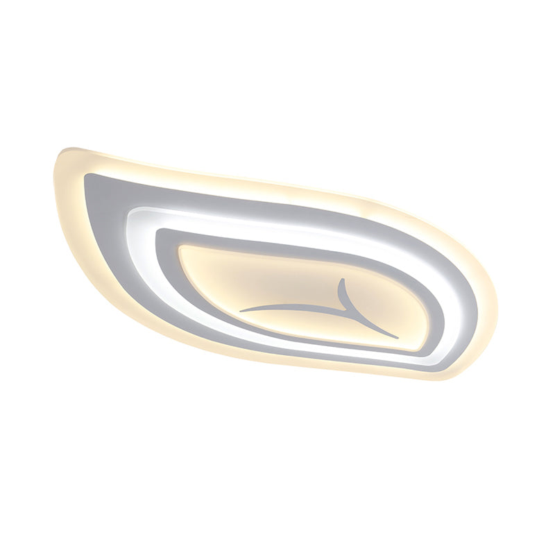 Modern Acrylic LED Ceiling Light with Stepless Dimming in Warm or White Light - 21.5"/25.5"/33.5" Wide