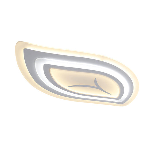 Modern Acrylic LED Ceiling Light with Stepless Dimming in Warm or White Light - 21.5"/25.5"/33.5" Wide