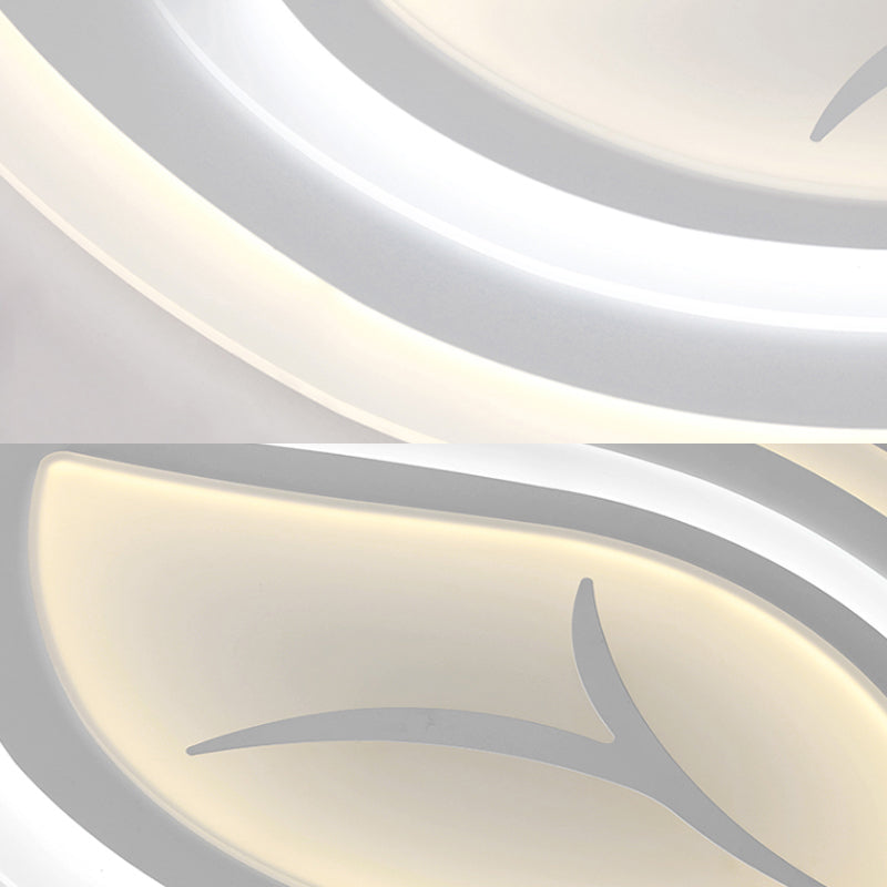 Modern Acrylic LED Ceiling Light with Stepless Dimming in Warm or White Light - 21.5"/25.5"/33.5" Wide