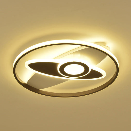 Modern Black and White LED Circle Ceiling Light