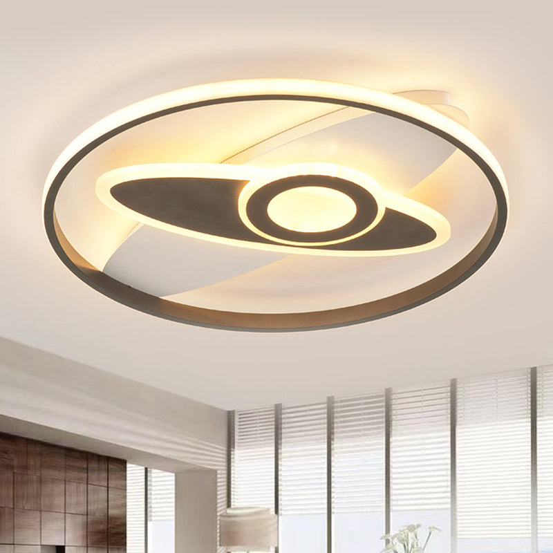 Modern Black and White LED Circle Ceiling Light