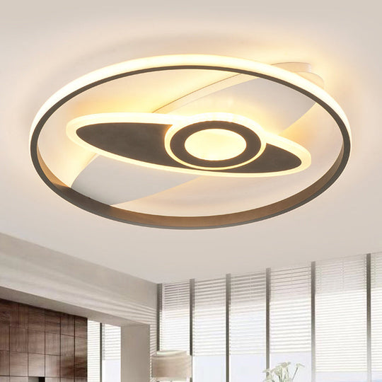 Modern Black and White LED Circle Ceiling Light