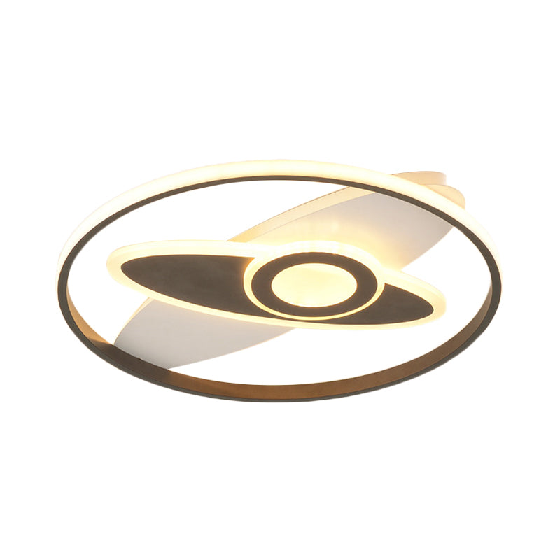 Modern Black and White LED Circle Ceiling Light