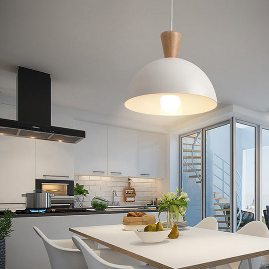 Modern White/Pink Metal Pendant Ceiling Light For Dining Rooms