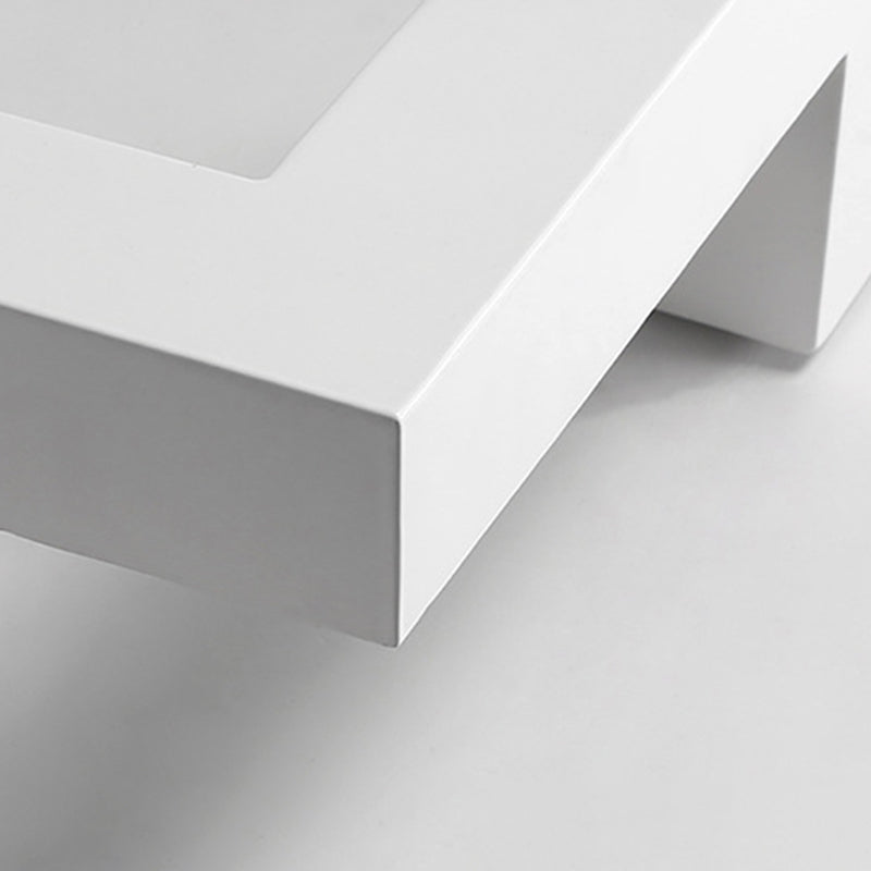 Modern Metal Geometric Ceiling Light | 19.5"/25.5" Wide | Black/White LED Flush Mount | Warm/White Light