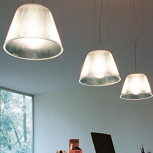Clear Glass Conical Pendant Light - Modern Lighting Fixture For Living Room