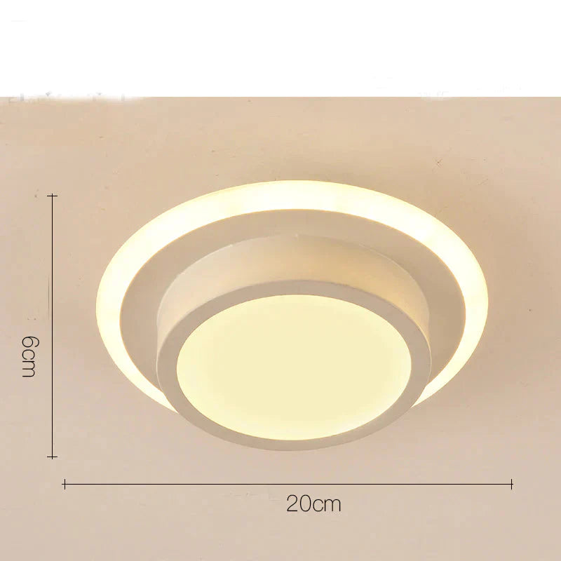Plafonniers LED modernes en acrylique pour couloir, entrée de la maison, lampe Plafonnier Luminaria Lamparas De Techo, blanc, noir, peint