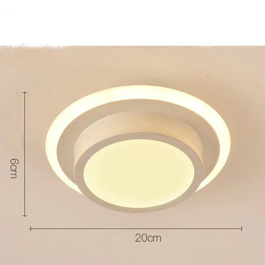 Plafonniers LED modernes en acrylique pour couloir, entrée de la maison, lampe Plafonnier Luminaria Lamparas De Techo, blanc, noir, peint