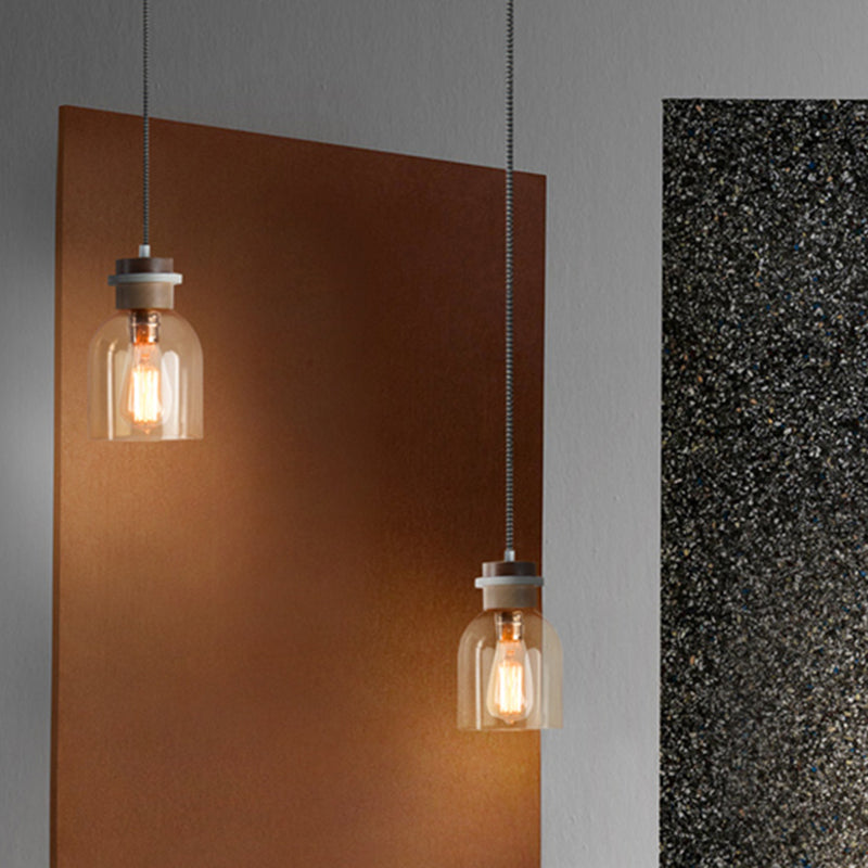 Amber Glass Urn Pendant Light: Contemporary Ceiling Lighting Fixture For Kitchen