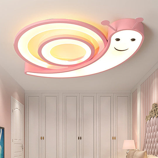 Cute Snail LED Ceiling Lamp - Perfect for Kindergarten Bedrooms!