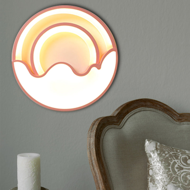 Macaron Led Ceiling Lamp - Modern Flush Mount Light For Childs Bedroom