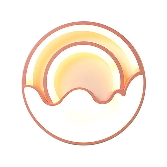 Macaron LED Ceiling Lamp - Modern Flush Mount Light for Child's Bedroom