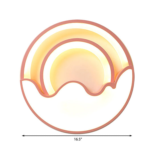 Macaron LED Ceiling Lamp - Modern Flush Mount Light for Child's Bedroom