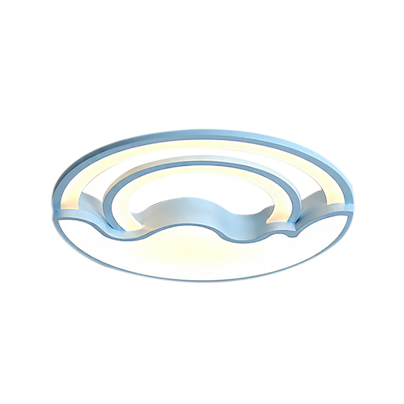 Macaron LED Ceiling Lamp - Modern Flush Mount Light for Child's Bedroom