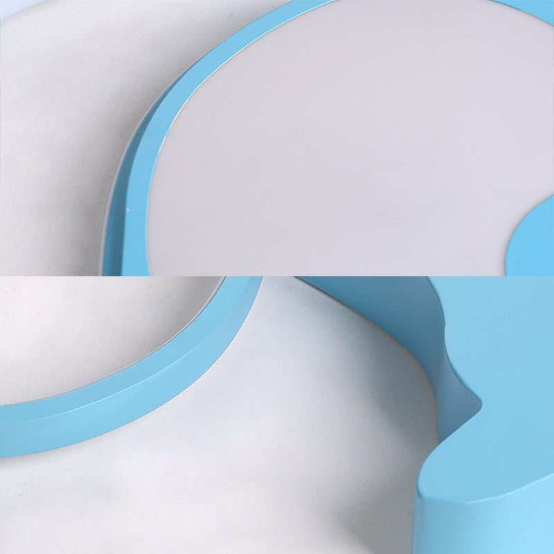 Blue Animal Baby Squirrel LED Ceiling Lamp for Child's Bedroom