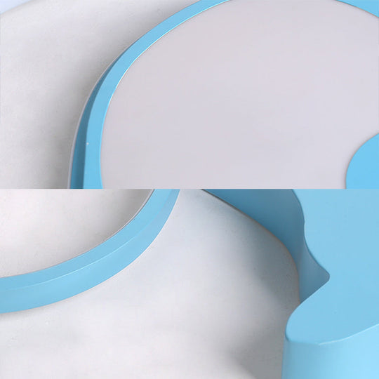 Blue Animal Baby Squirrel LED Ceiling Lamp for Child's Bedroom