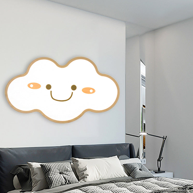 Shy Cloud Acrylic LED Ceiling Light for Child's Bedroom in White