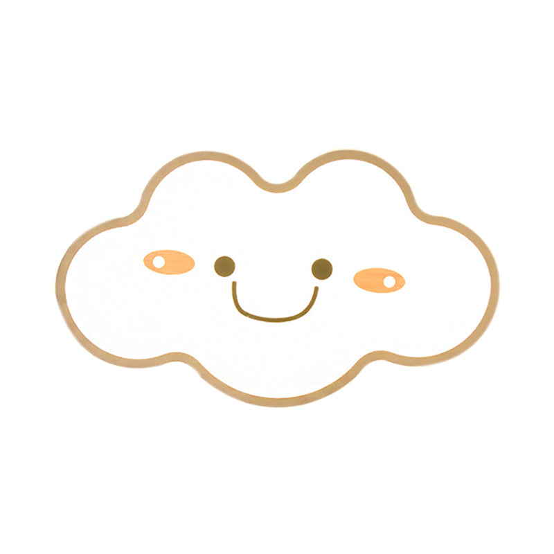 Shy Cloud Acrylic LED Ceiling Light for Child's Bedroom in White