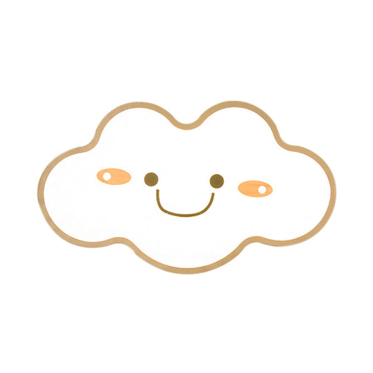 Shy Cloud Acrylic LED Ceiling Light for Child's Bedroom in White
