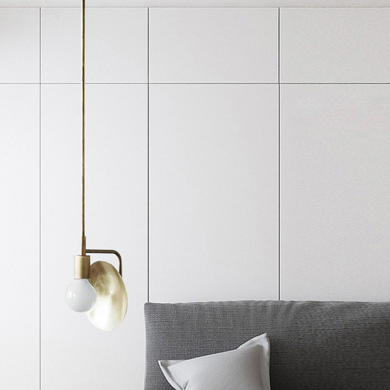 Brass Metal Hanging Pendant Light Fixture With Modern Style For Bedroom