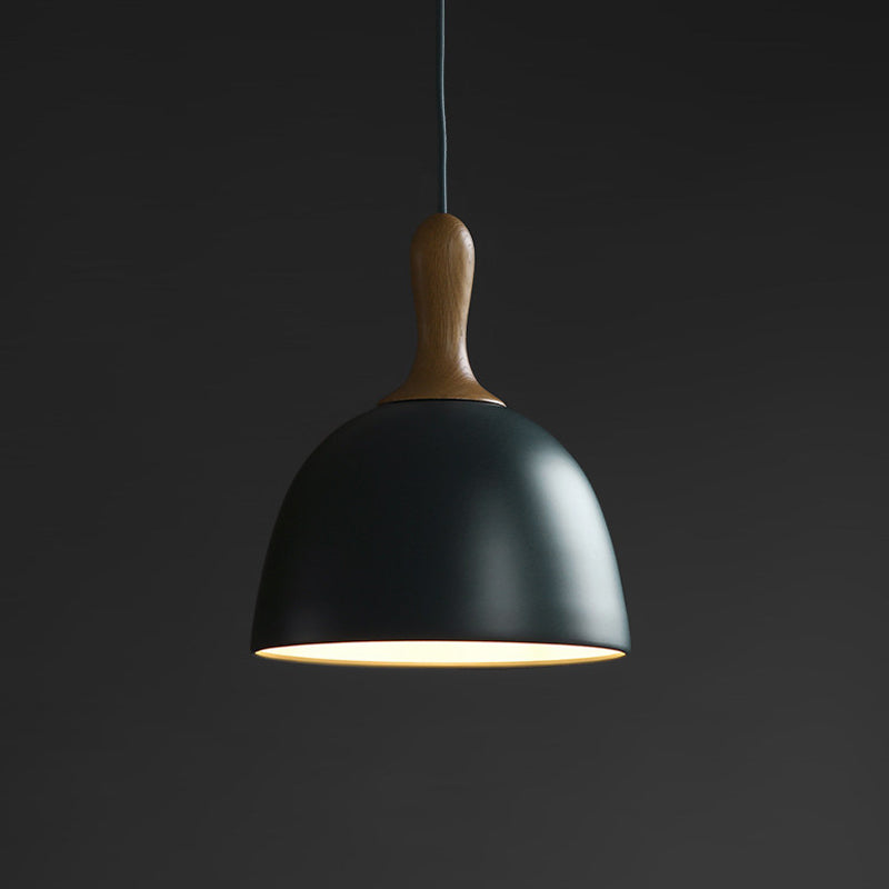 Modern Metal Pendant Ceiling Light - Dark Army Green Hanging Lamp