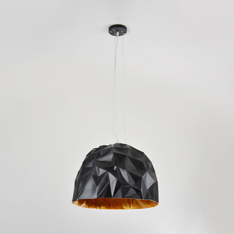 Contemporary Metal Hanging Ceiling Pendant Light in Black/White