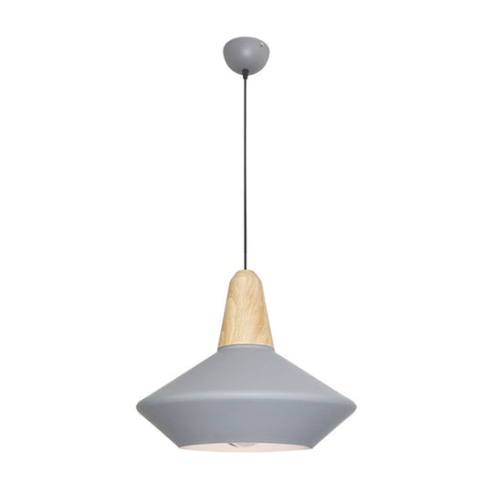 Modern Metal Urn Pendant Light with Blue/Grey Shade – Ideal for Dining Room – 1 Bulb Ceiling Suspension Lamp