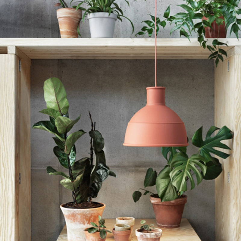 Modern Metal Urn Pendant Light - Red Ceiling Suspension Lamp For Dining Room