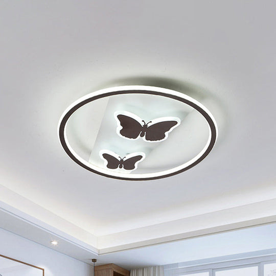 18.5"/23" Modern Acrylic Brown LED Ceiling Fixture in Warm/White Light - Remote Control Dimmable