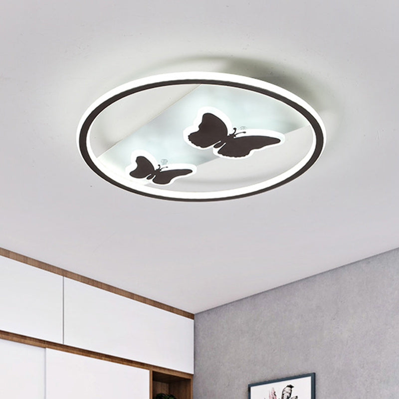 18.5"/23" Modern Acrylic Brown LED Ceiling Fixture in Warm/White Light - Remote Control Dimmable