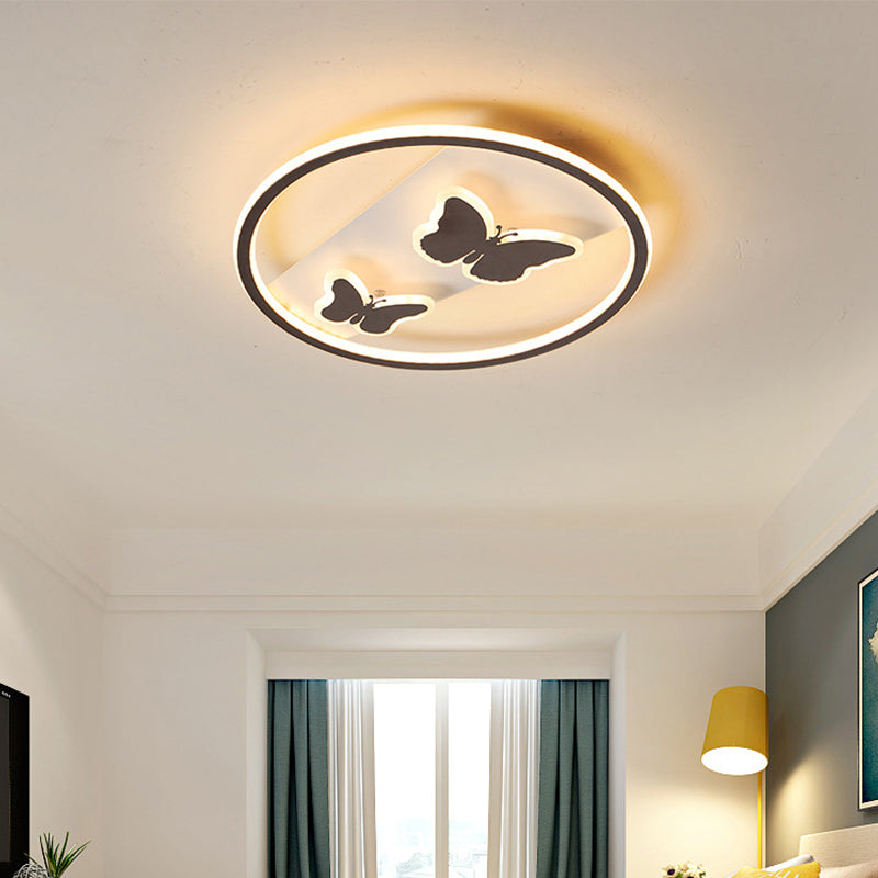 18.5"/23" Modern Acrylic Brown LED Ceiling Fixture in Warm/White Light - Remote Control Dimmable