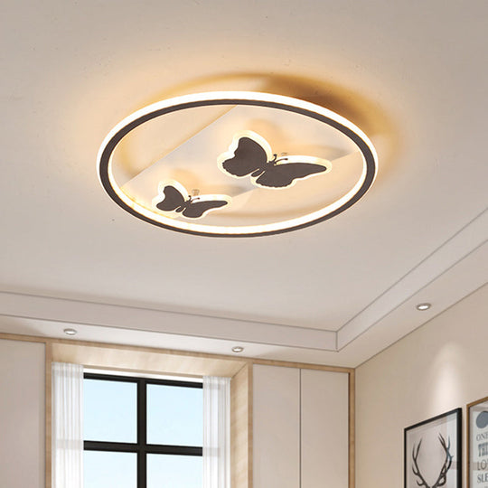 18.5"/23" Modern Acrylic Brown LED Ceiling Fixture in Warm/White Light - Remote Control Dimmable
