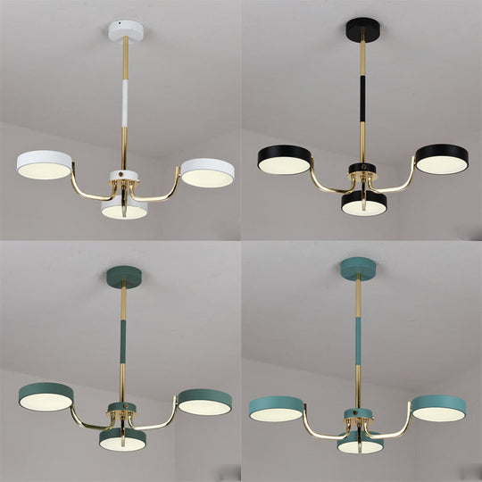 Modern Oval Pendant Lights With 3 Acrylic Bulbs For Dining Room