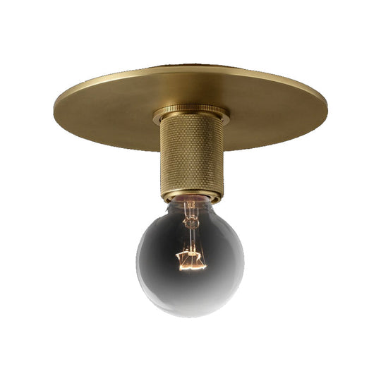 Modern Glass Flush Pendant Ceiling Light in Brass for Balcony - Globe, Cone, Cylinder, Trumpet Shapes