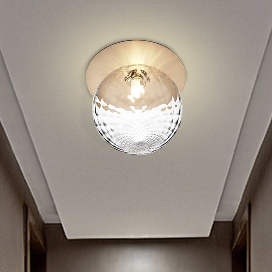 Modern Silver/Gold Finish Orbit Flush Mount Ceiling Light with White/Clear Glass Shade