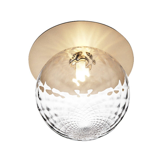 Modern Silver/Gold Finish Orbit Flush Mount Ceiling Light with White/Clear Glass Shade
