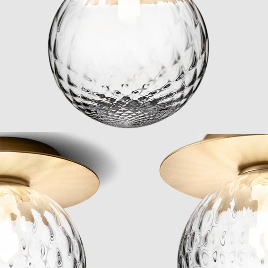 Modern Silver/Gold Finish Orbit Flush Mount Ceiling Light with White/Clear Glass Shade