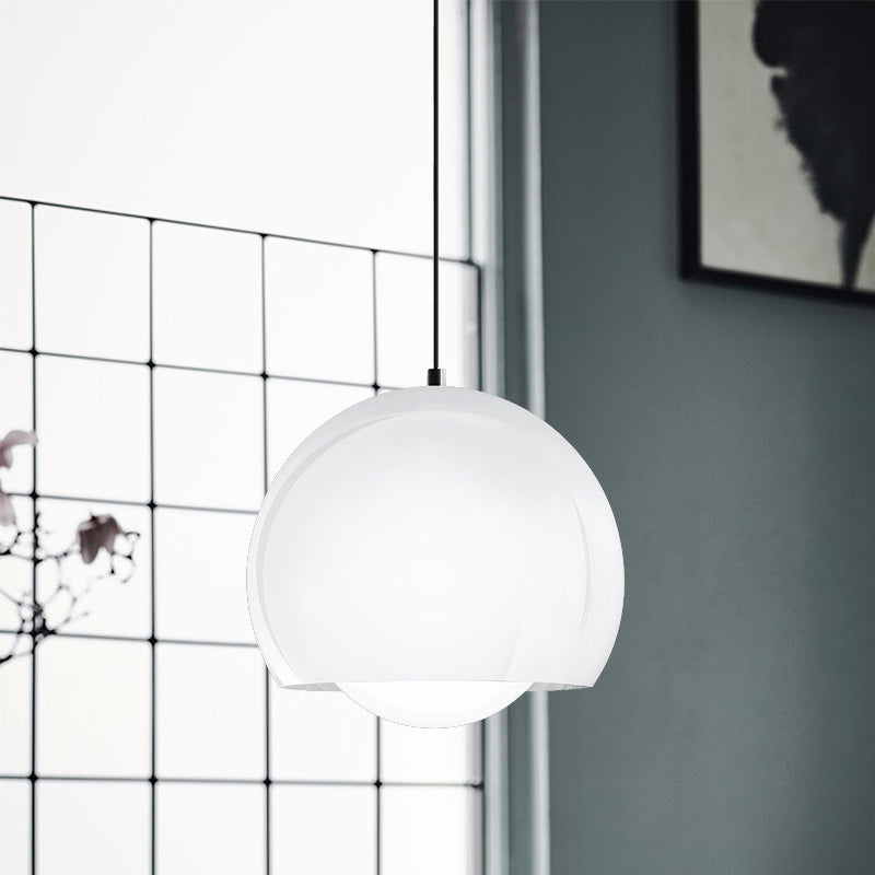 Minimalist Opal Glass Sphere Pendant Light for Restaurants