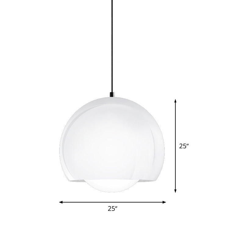 Minimalist Opal Glass Sphere Pendant Light for Restaurants