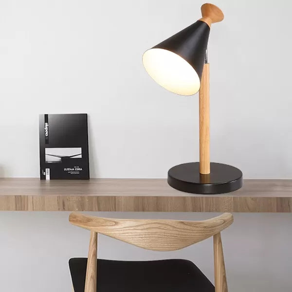 Macaron Style Desk Light: Candy Colored Metal Cone Light For Dorm With 1 Study-Light